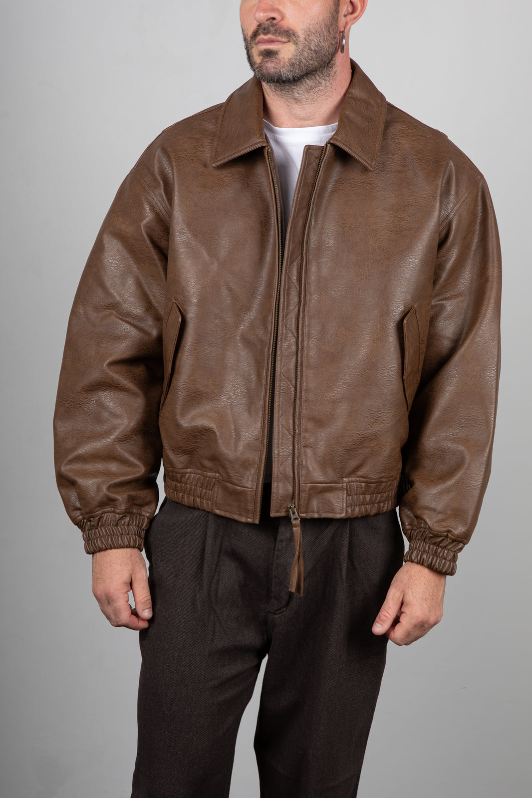 Bomber Ecopelle WOODBIRD-BROWN 2536-906