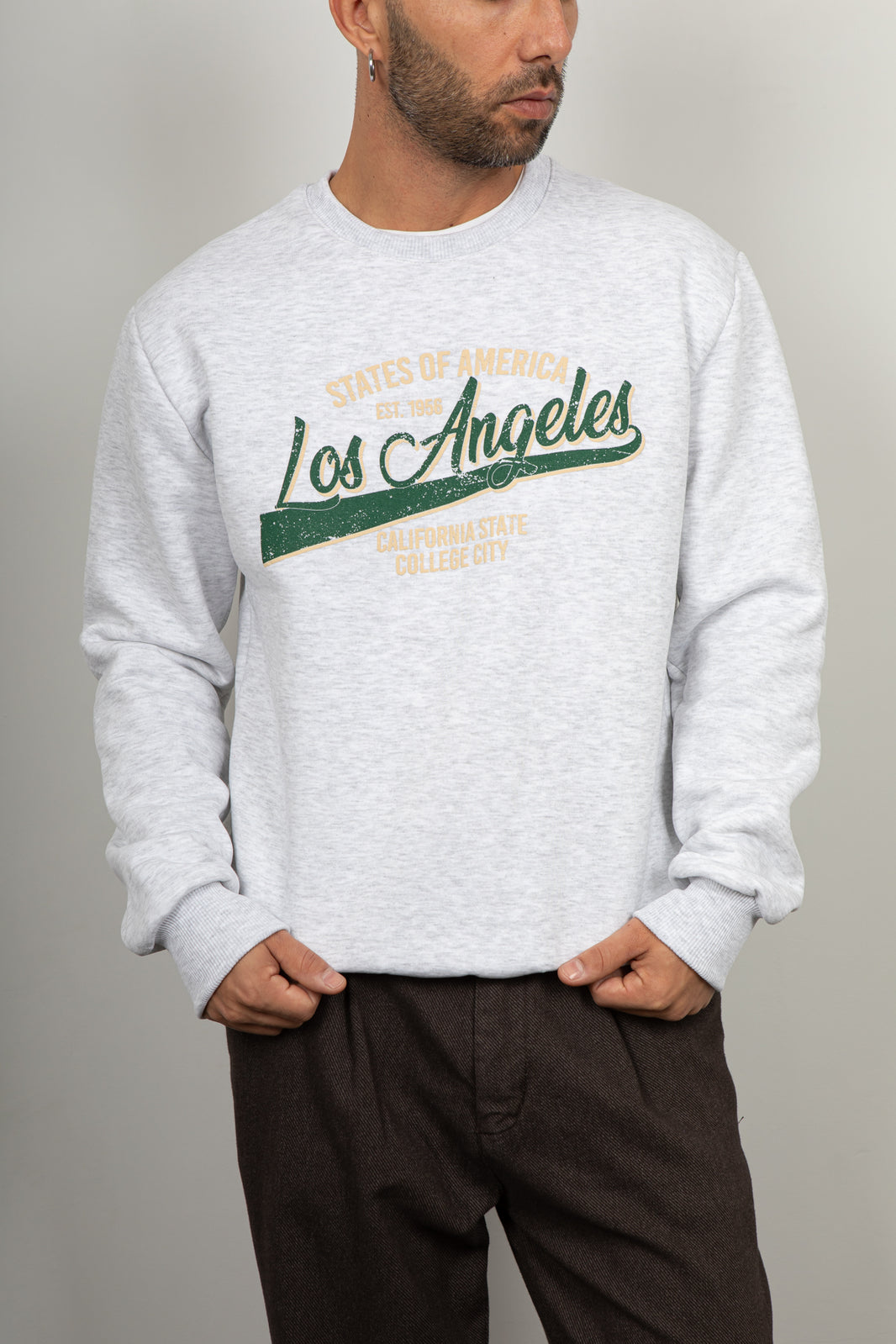 Felpa Los Angeles LANDEK - MELANGE LK2537