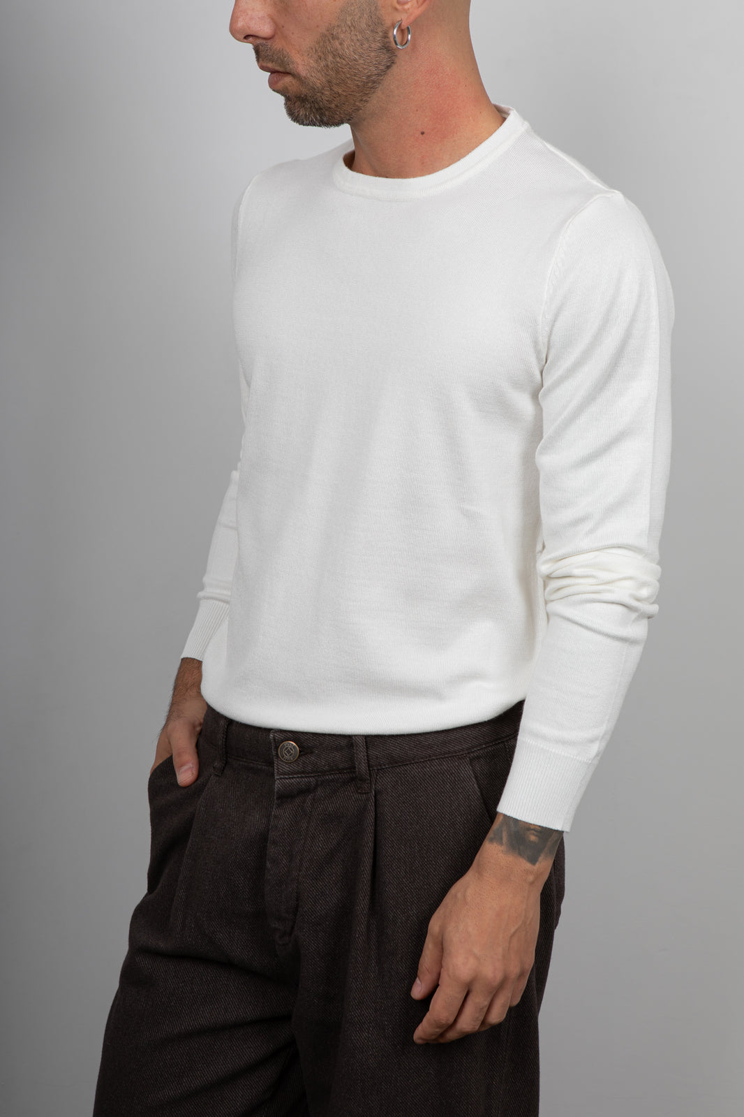 Maglione girocollo in viscosa LANDEK - PANNA L-207