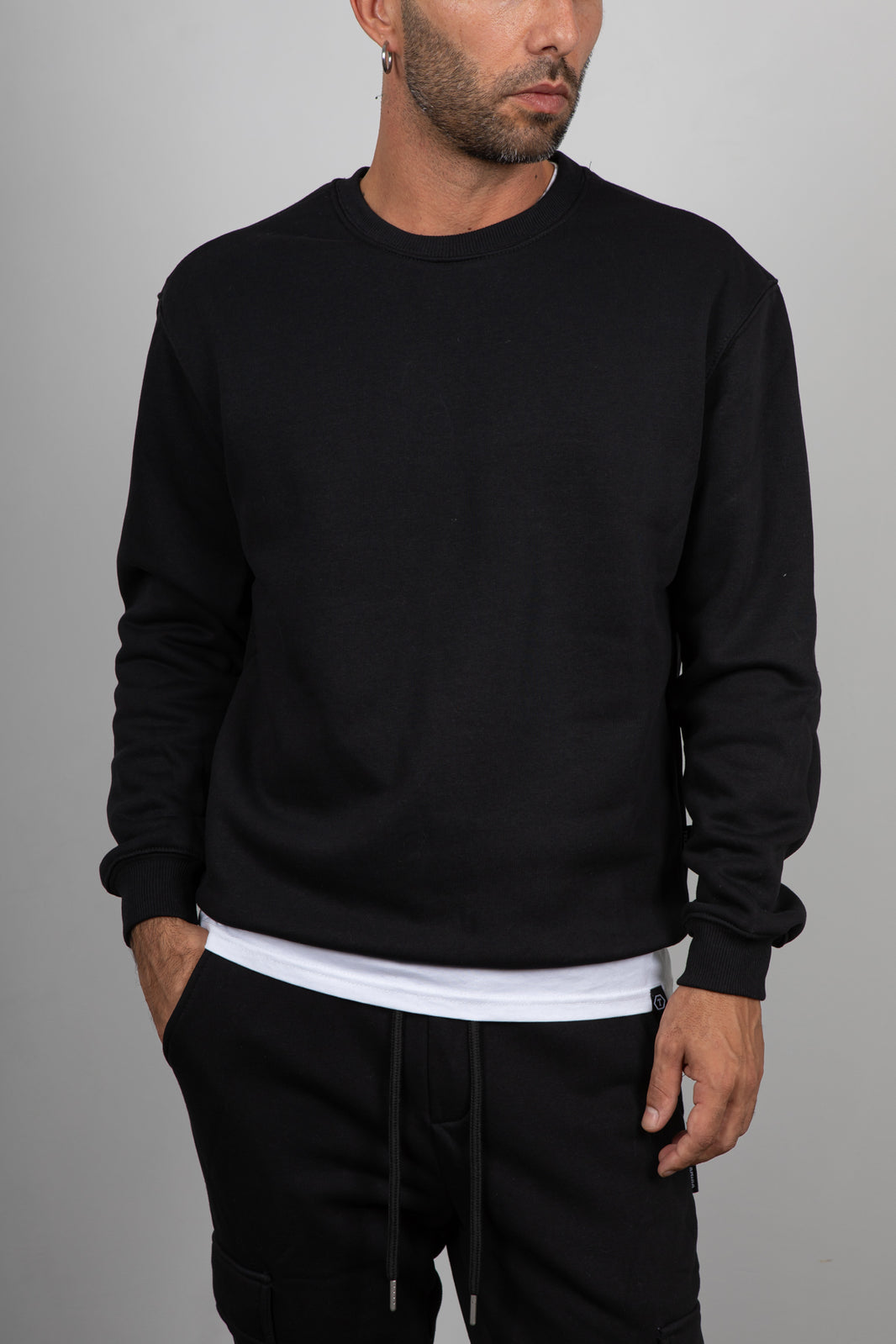 Felpa Girocollo TELAMIRA-NERO BTF0031