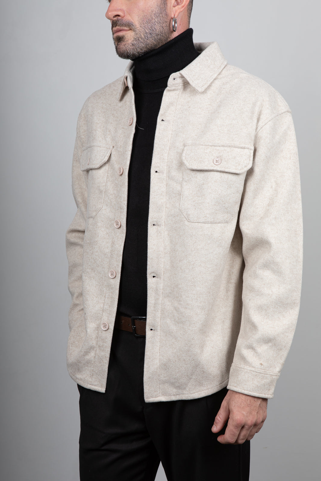Giacca camicia TELAMIRA - BEIGE RTC014