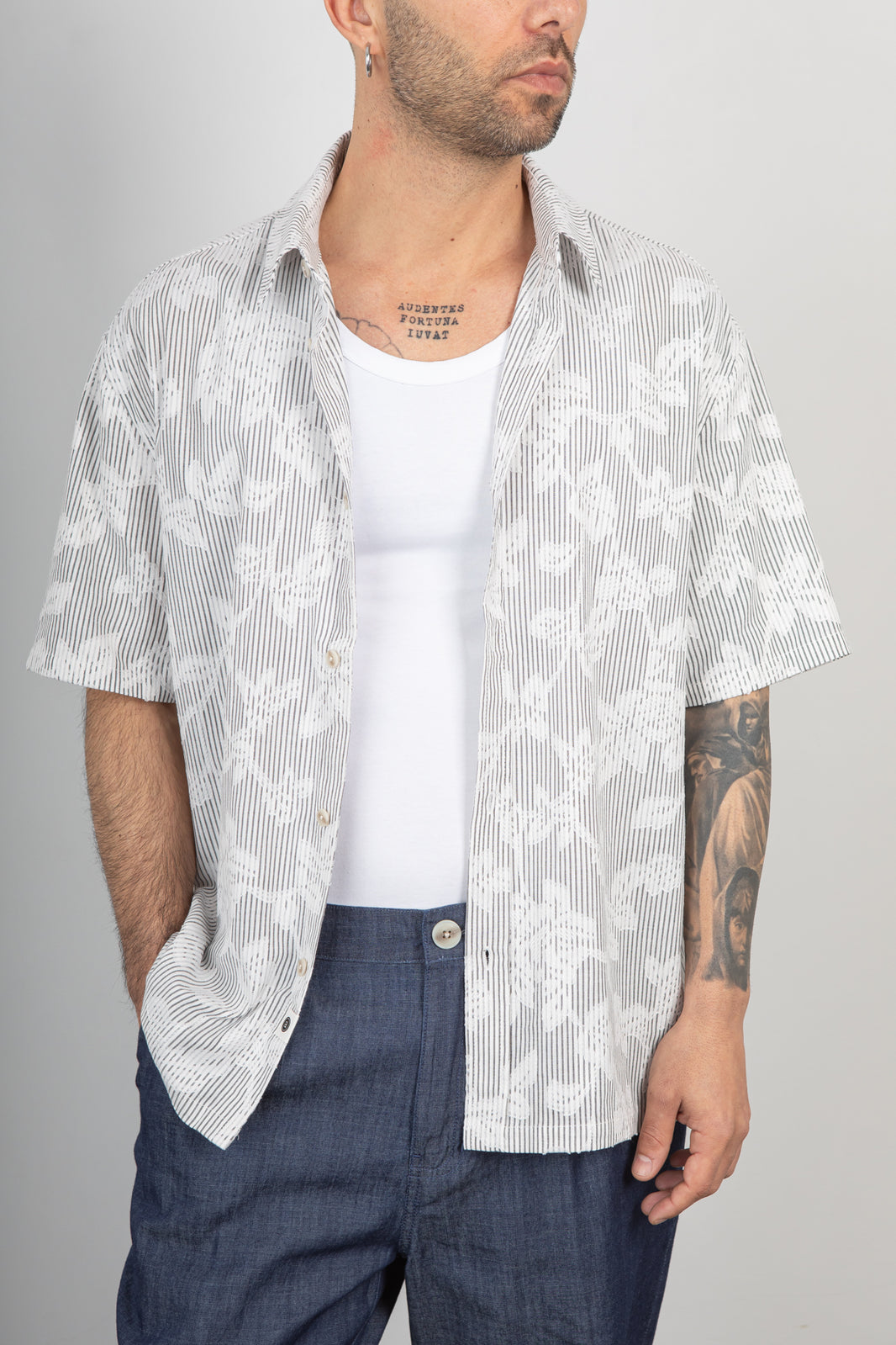 Camicia Jacquard ANERKJENDT-902320 CAVIAR