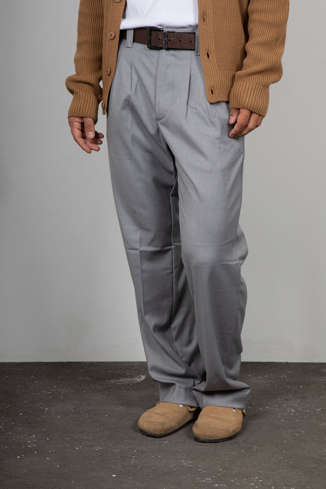 Pantalone palazzo SQUAD - GRIGIO CH BARRA
