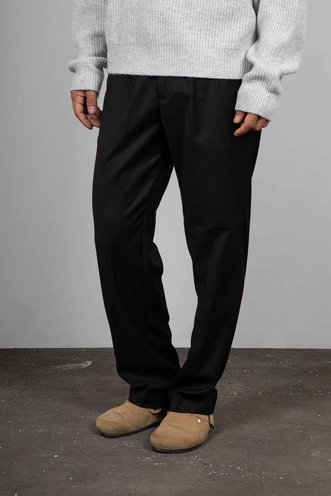 Pantalone palazzo SQUAD - NERO BARRA