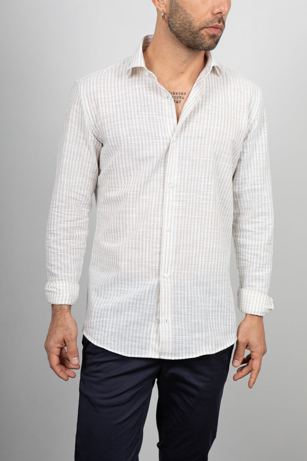 Camicia in lino TELAMIRA - 56008 BEIGE