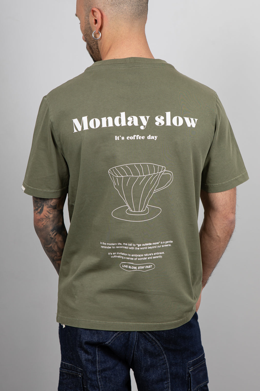 T-shirt ANERKJENDT - AKKIKKI DEEP LICHEN GREEN