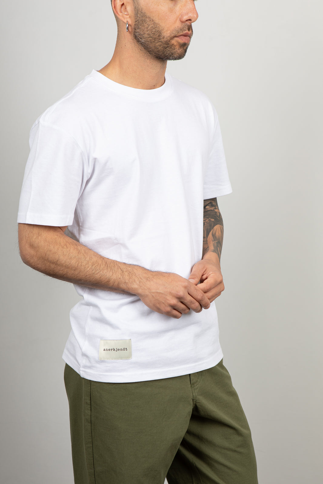 T-shirt ANERKJENDT - AKKIKKI BRIGHT WHITE