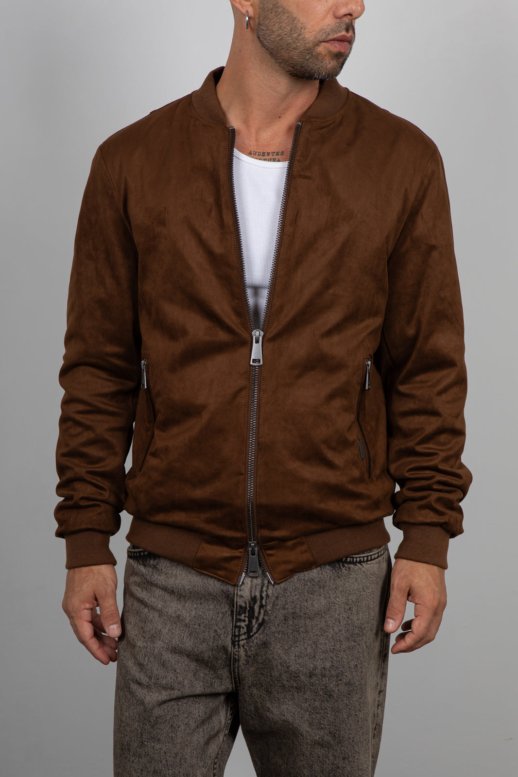 Bomber in suede GIANNI LUPO - TABACCO GL9715-F25