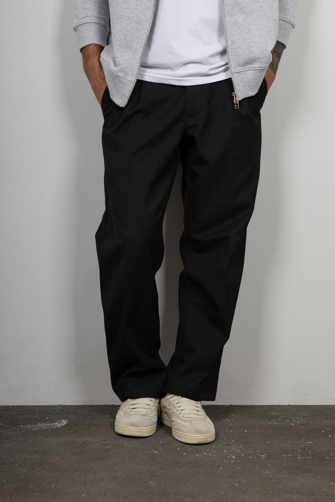 Pantalone palazzo WOODBIRD - NERO 2336-206