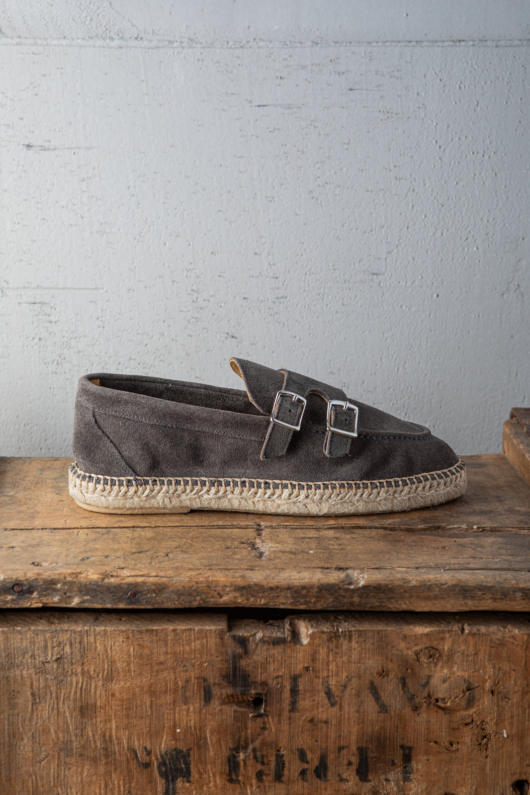 Lagoa Loafer Doppia Fibbia Suede - Lavagna