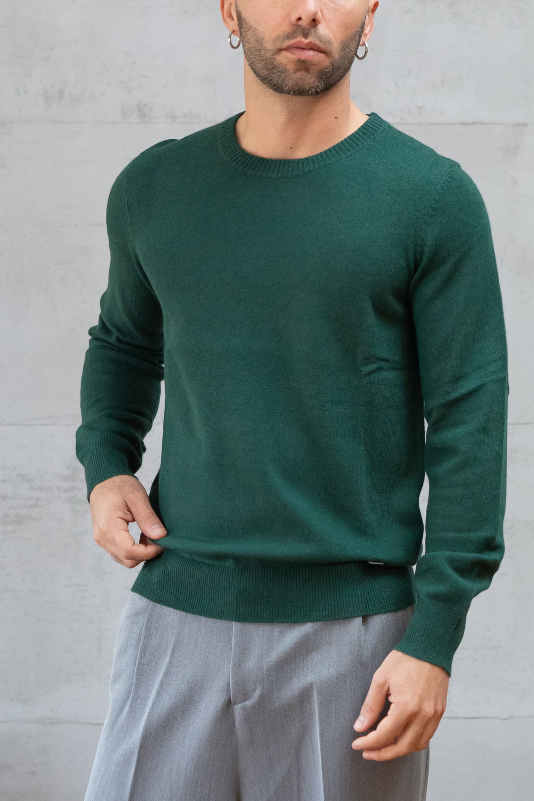Maglione cashmere GIANNI LUPO - BRITISH GREEN GL383S