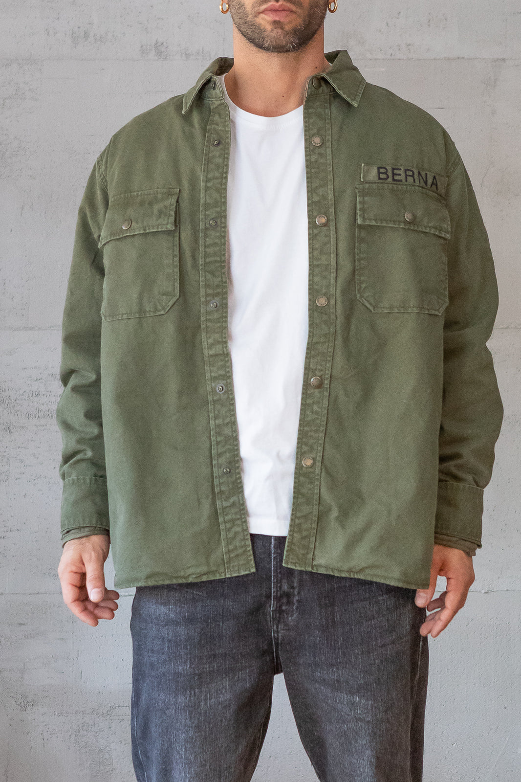 Giacca Camicia 2 in 1 BERNA-VERDE 246031