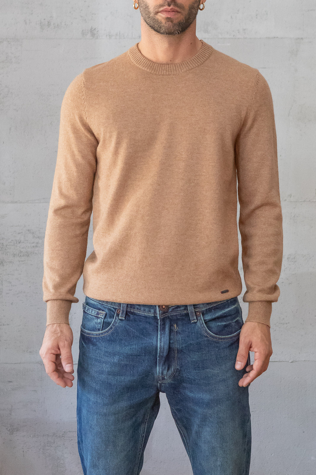 Maglione cashmere GIANNI LUPO - CAMMELLO GL383S