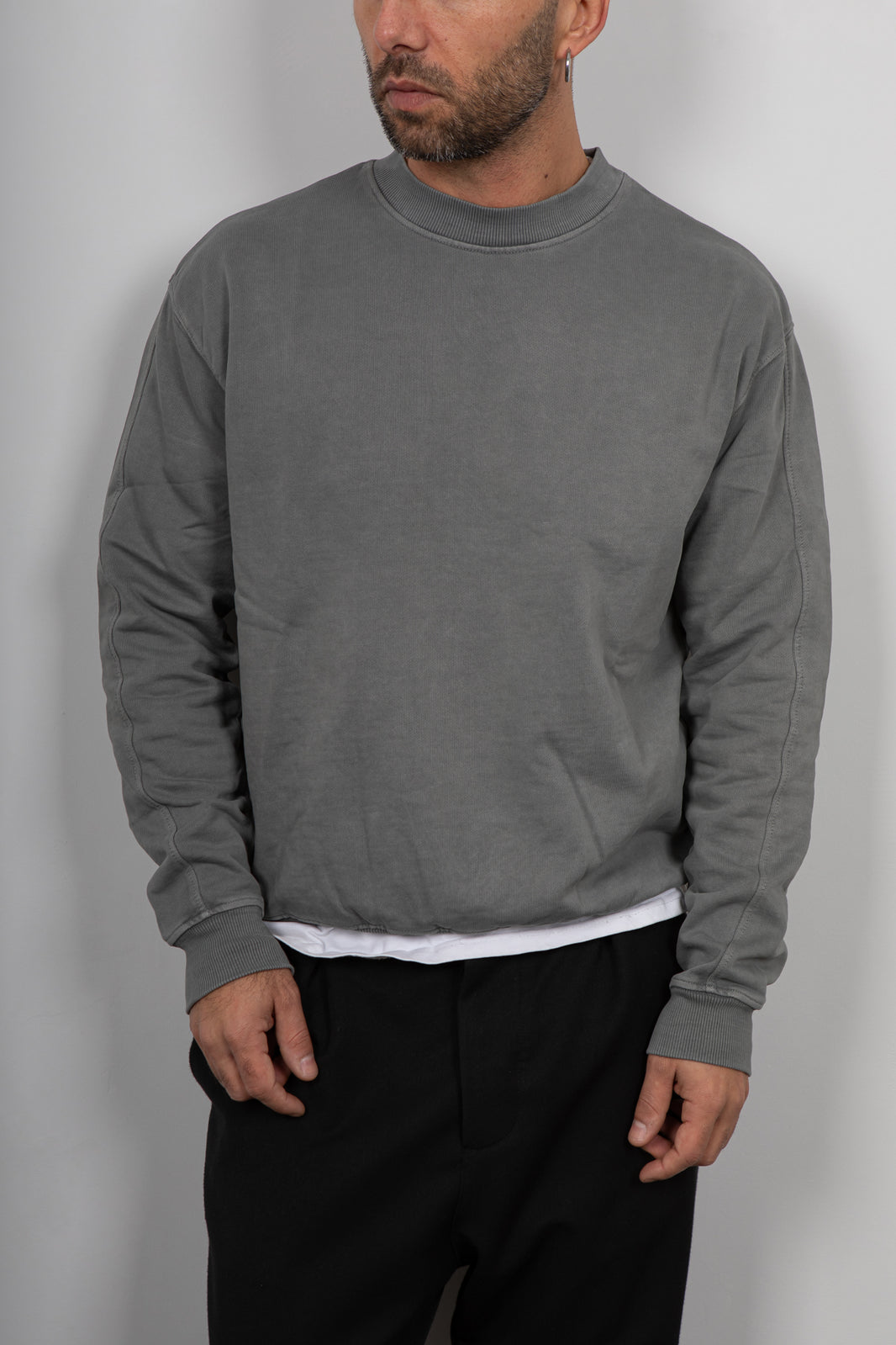 Felpa girocollo WOODBIRD - 2546-600 ANTRA GREY