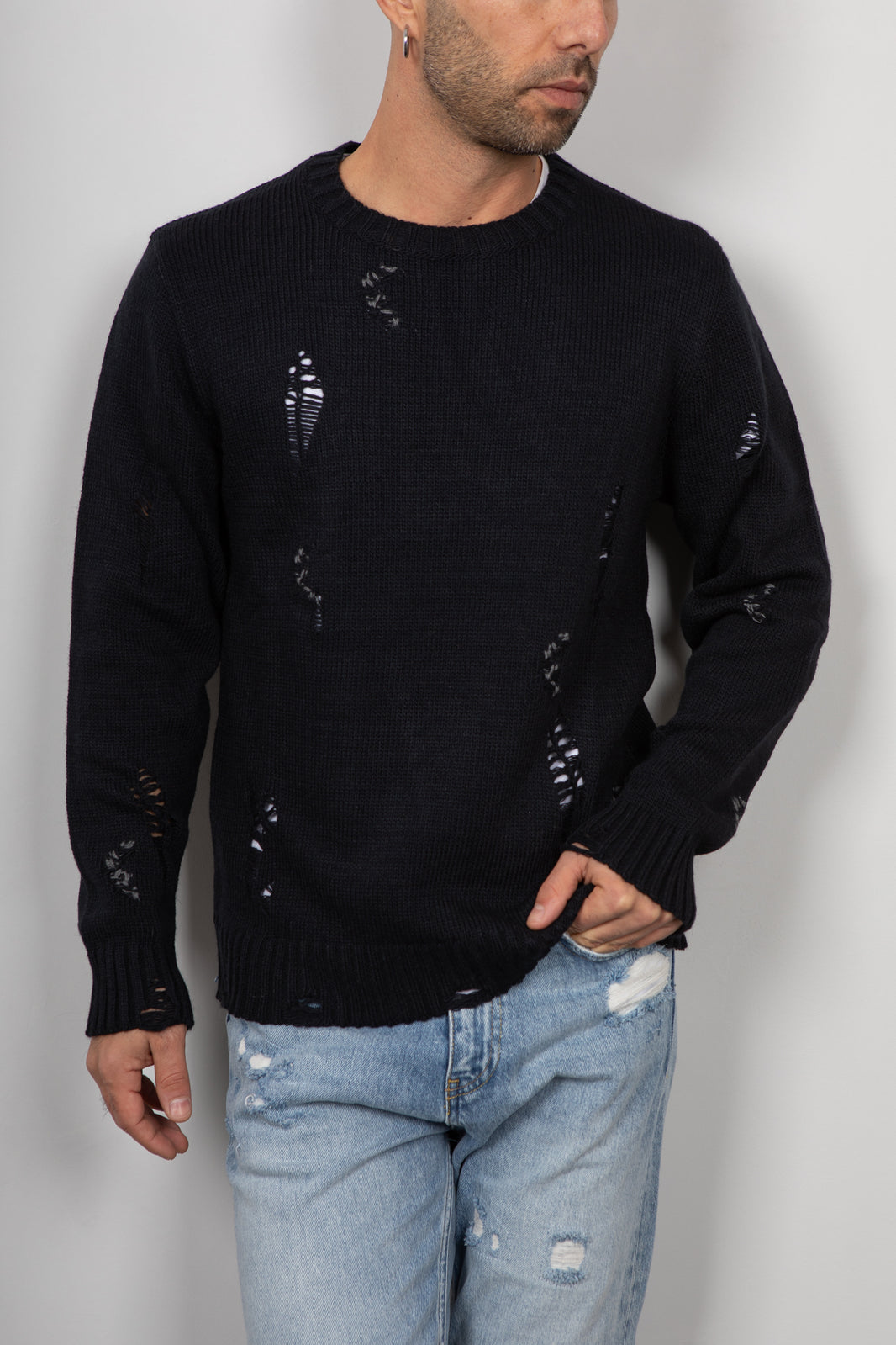 Maglione GIANNI LUPO-BW1010 NERO