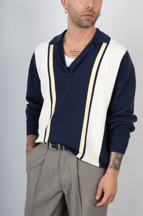 Polo manica lunga WOODBIRD - 2616-803 DARK NAVY