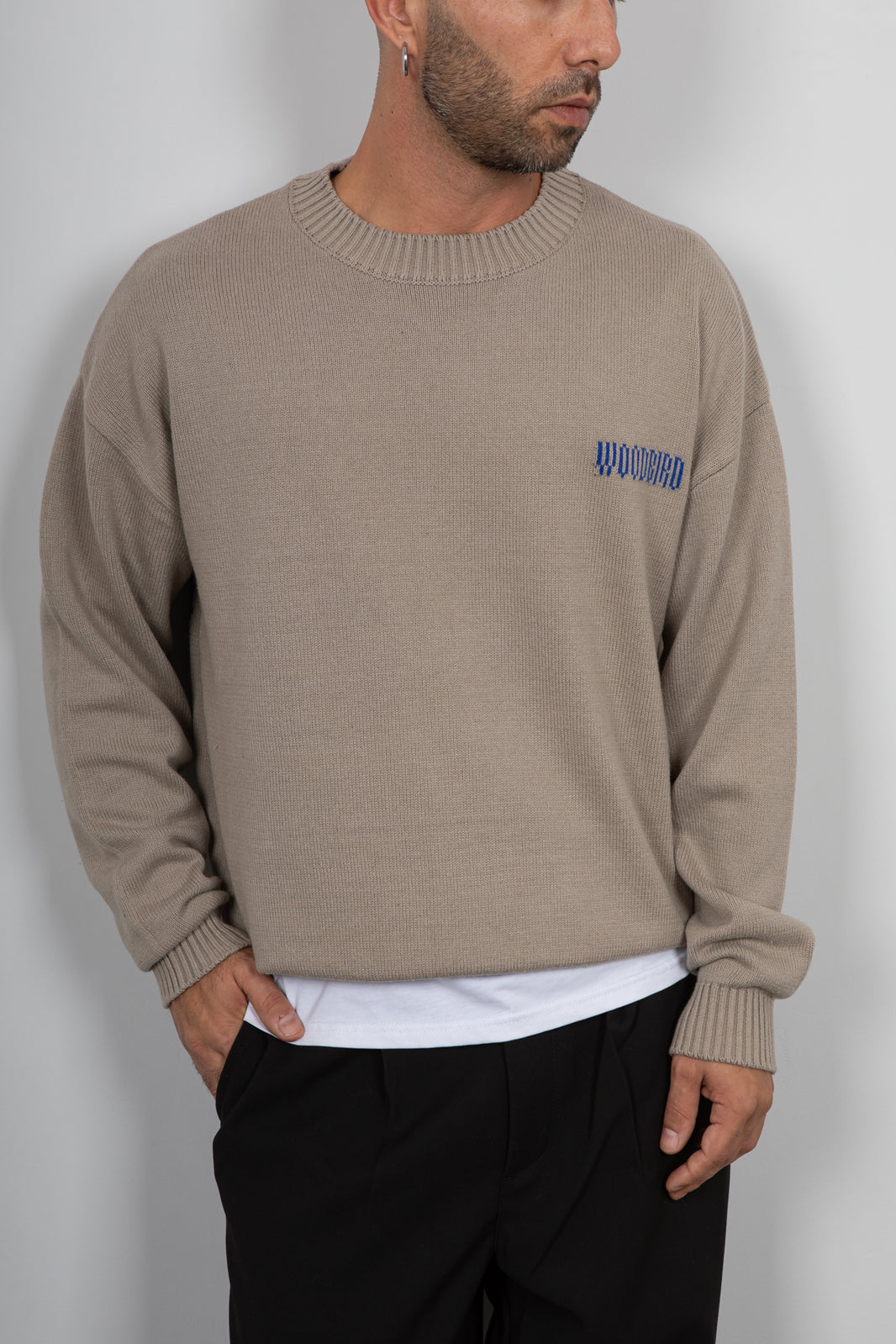 Maglione Jacquard WOODBIRD - STONE 2546-811