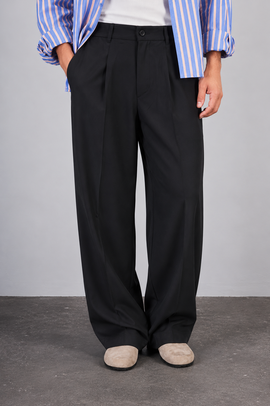 Pantalone palazzo WOODBIRD - 2616-200 BLACK