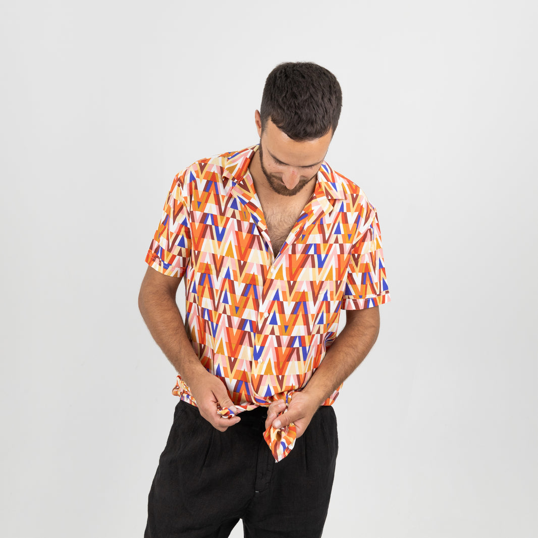 TELAMIRA-HONOLULU PATTERN shirt 100% VISCOSE