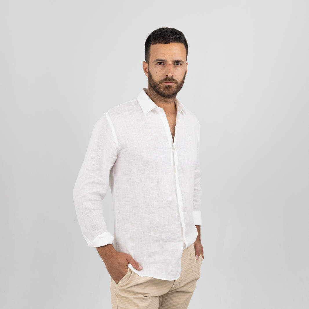 TELAMIRA-NEW CAPRI WHITE shirt 100% linen