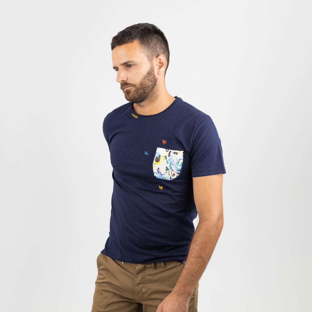 TELAMIRA T-SHIRT-BLUE JTT017