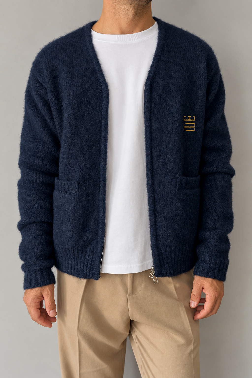 Tiger cardigan WOODBIRD - 2636-809 NAVY