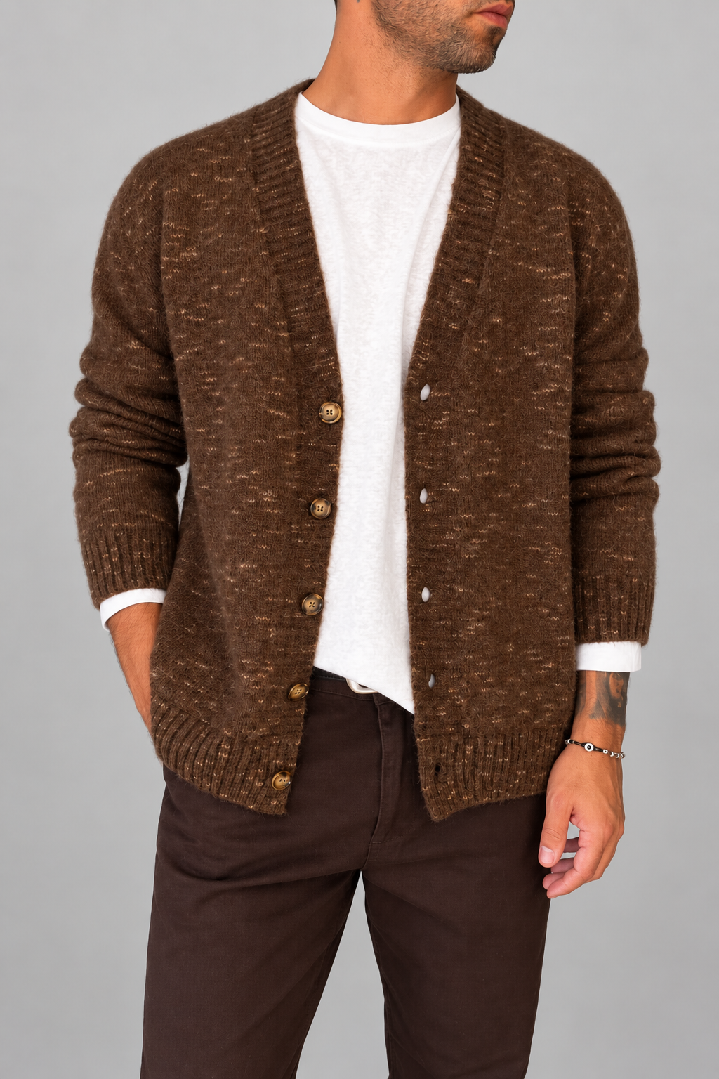 Jacquard Cardigan S001 - KODY82 CIGAR