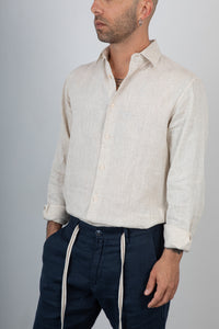 Camicia di lino GIANNI LUPO - GL7732S CORDA