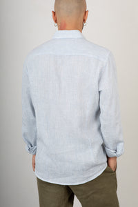 Camicia lino a righe GIANNI LUPO - GL7828S SKY