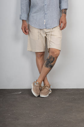 Bermuda misto lino TELAMIRA - DTB06044 BEIGE