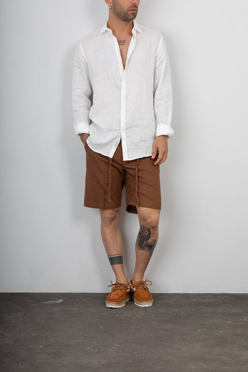 Bermuda misto lino TELAMIRA - DTB06044 BEIGE (Copia)