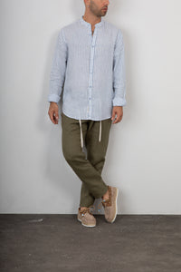 Camicia in lino coreana GIANNI LUPO - GL7782S SKY