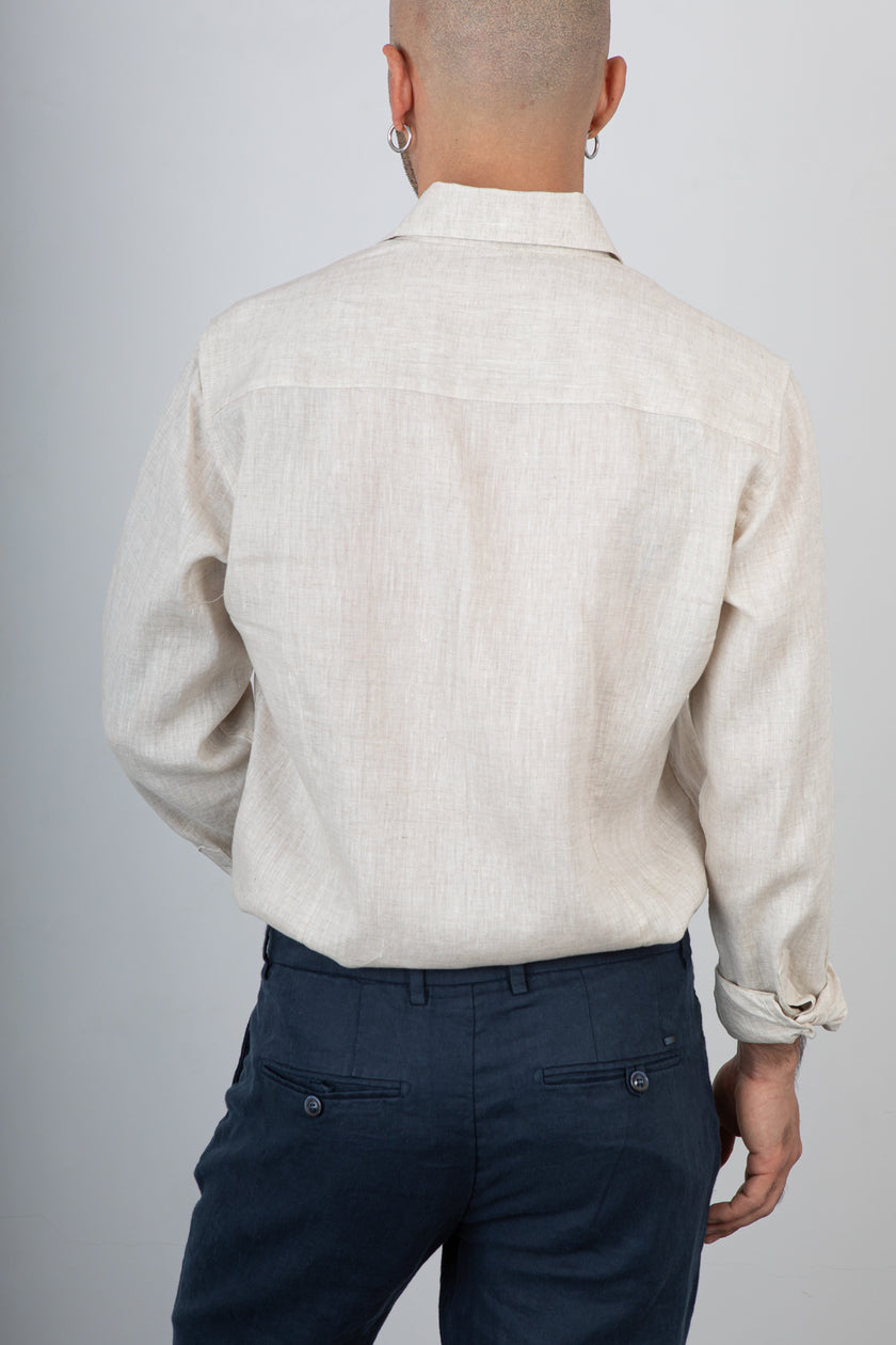 Camicia di lino GIANNI LUPO - GL7732S CORDA