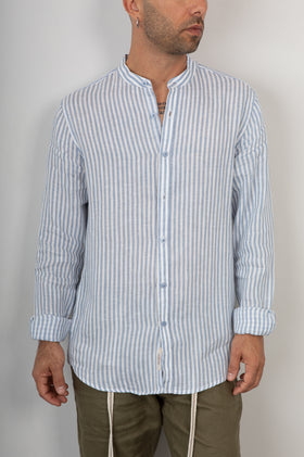 Camicia in lino coreana GIANNI LUPO - GL7782S SKY