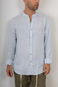 Camicia in lino coreana GIANNI LUPO - GL7782S SKY