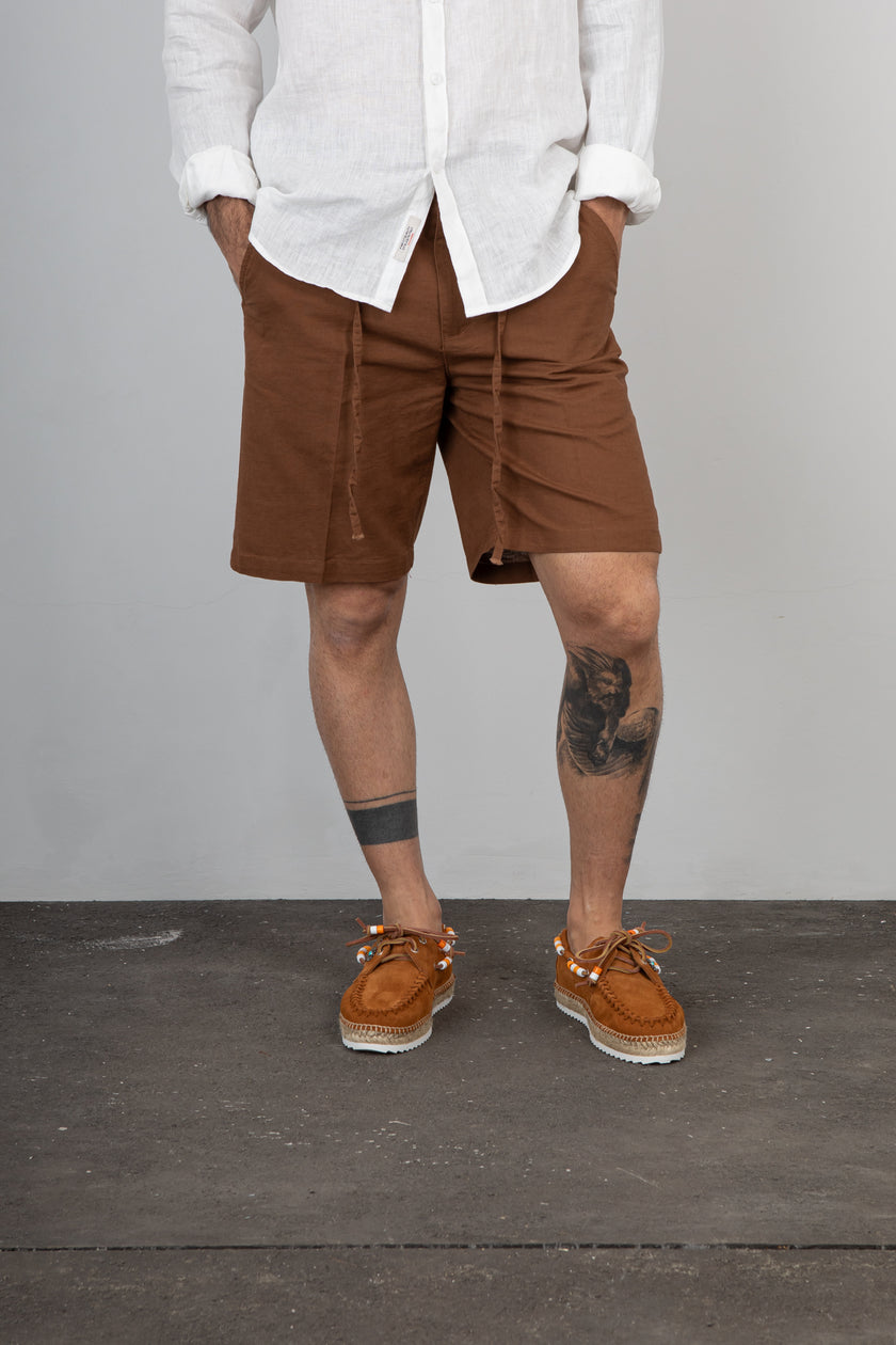 Bermuda misto lino TELAMIRA - DTB06044 BEIGE (Copia)