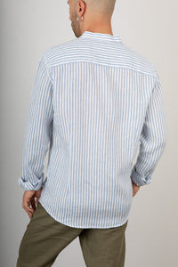 Camicia in lino coreana GIANNI LUPO - GL7782S SKY
