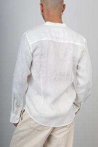 Camicia coreana in lino GIANNI LUPO - GL7620S BIANCO