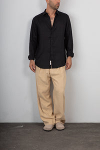 Camicia lino GIANNI LUPO - GL7619S NERO