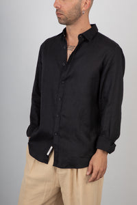 Camicia lino GIANNI LUPO - GL7619S NERO