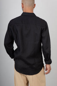 Camicia lino GIANNI LUPO - GL7619S NERO