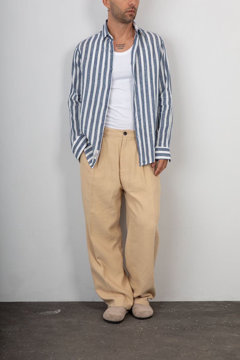 Camicia a righe GIANNI LUPO - GL7781S BLU