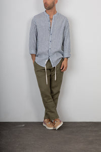 Camicia in lino coreana GIANNI LUPO - GL7782S BLUE