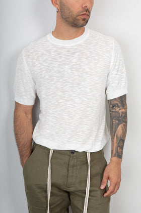 T-shirt fiammata TELAMIRA - WTM06069 BIANCO