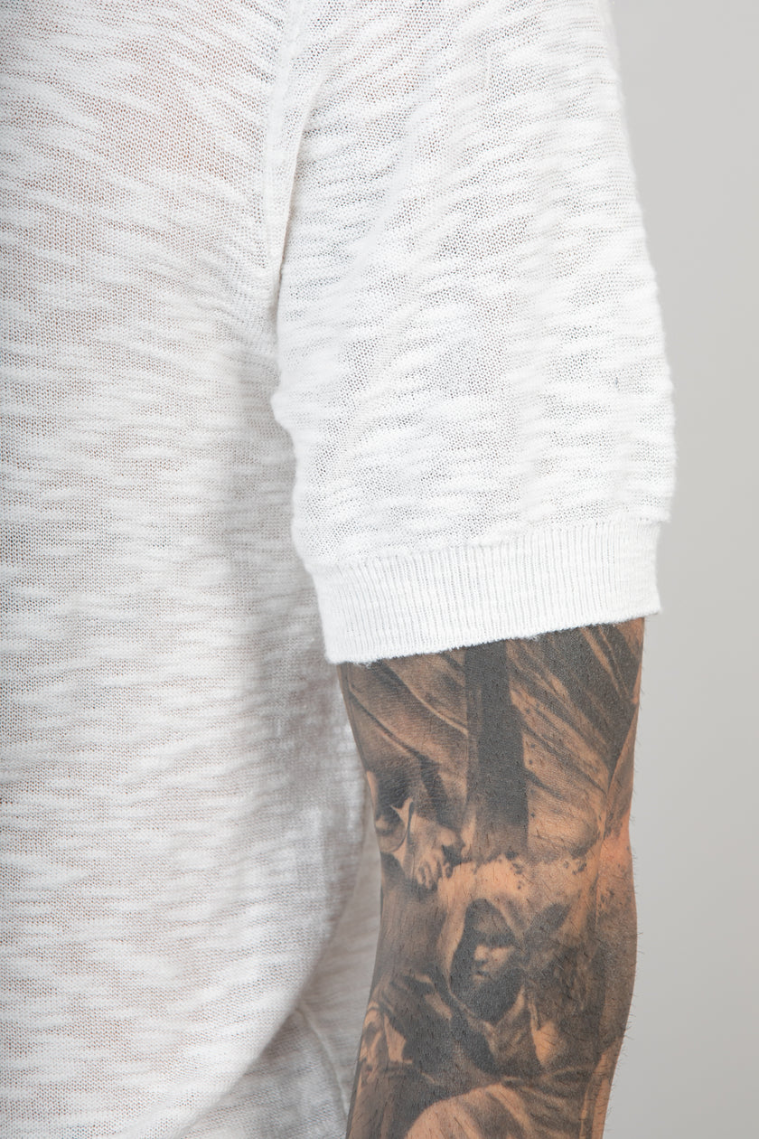 T-shirt fiammata TELAMIRA - WTM06069 BIANCO