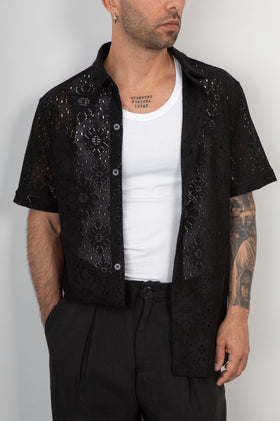 Camicia in pizzo GIANNI LUPO - GL60140D NERO