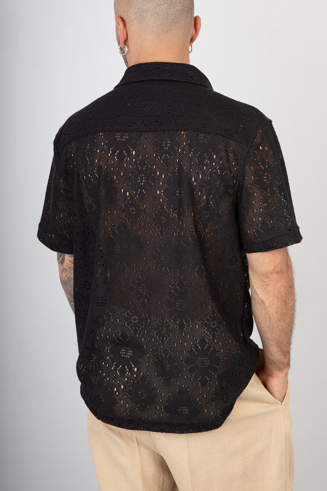 Lace shirt GIANNI LUPO - GL60140D BLACK