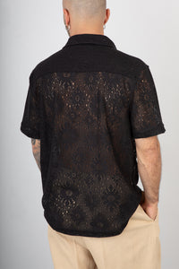 Camicia in pizzo GIANNI LUPO - GL60140D NERO