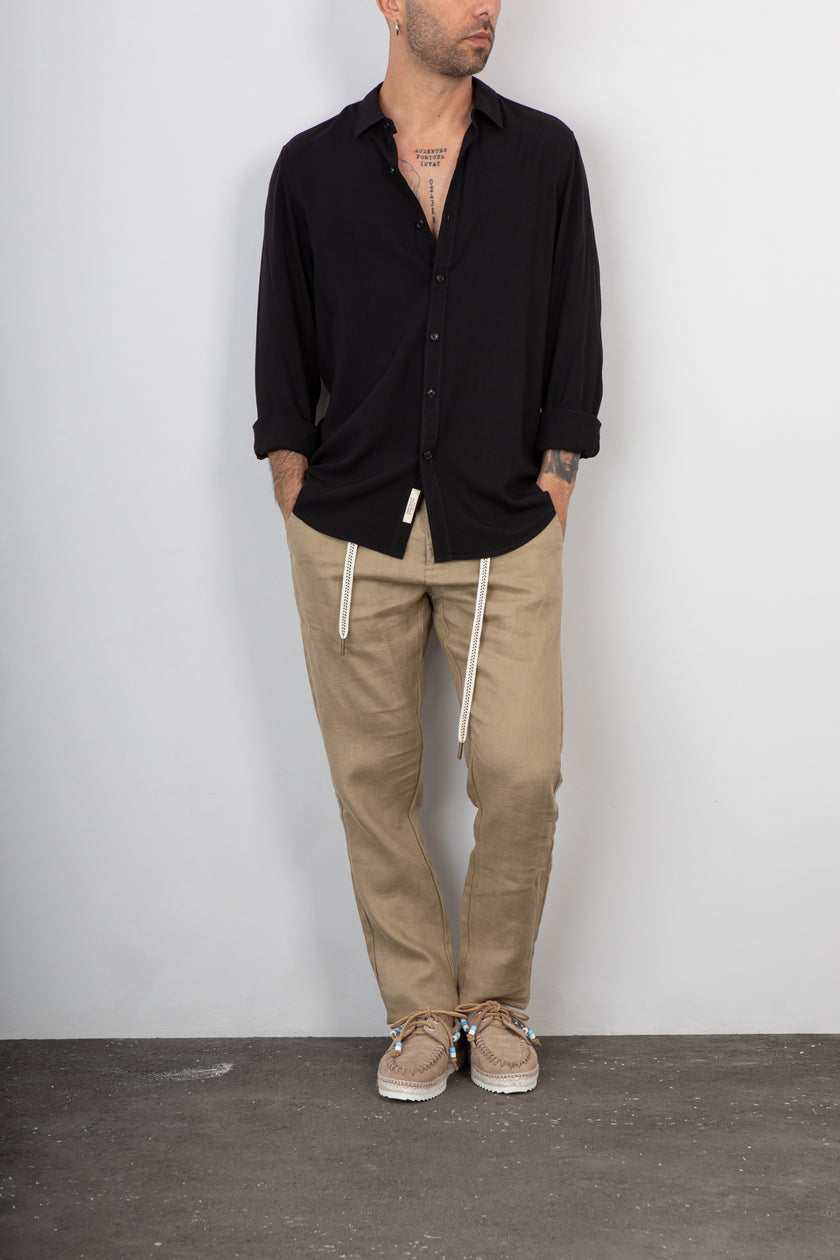 Camicia in viscosa GIANNI LUPO - GL7677S NERO