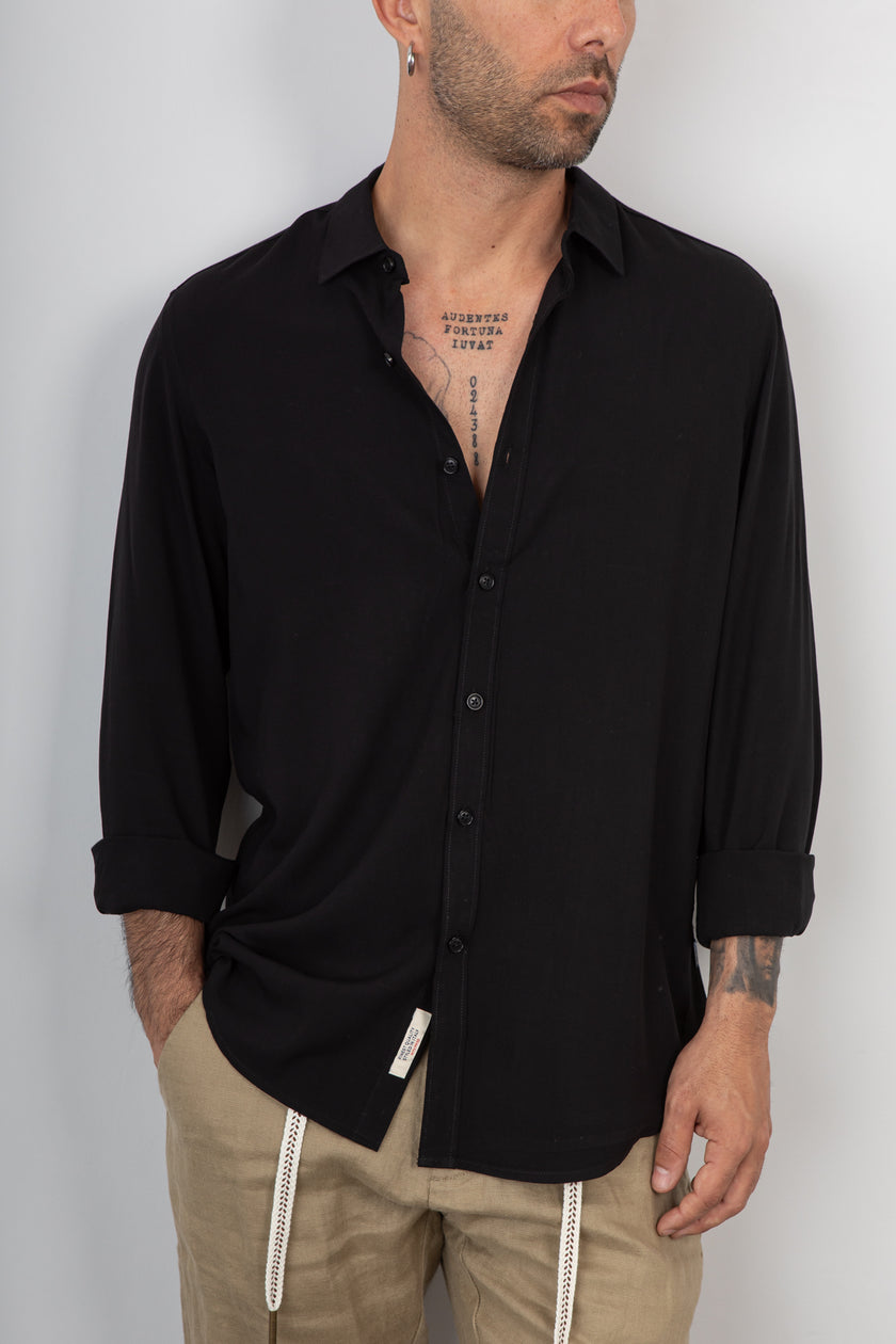 Camicia in viscosa GIANNI LUPO - GL7677S NERO